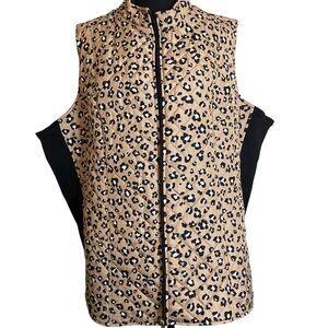 Kim Rogers Vest, brown and black leopard print, plus size 2X